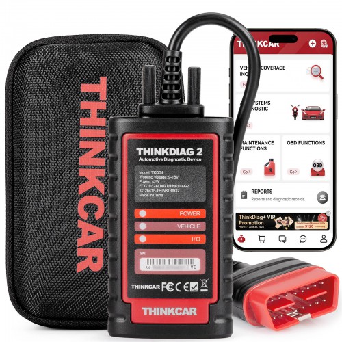 THINKCAR Thinkdiag 2 OBDII Code Scanner Supporta CAN FD Protocol 10 OBD2 Full Functions 15+Maintenance Functions
