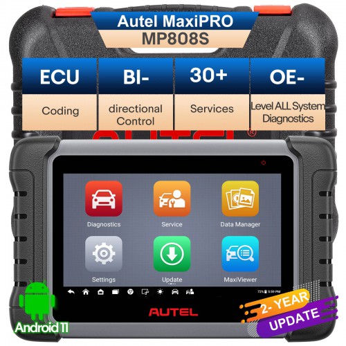 AUTEL MaxiPRO MP808S OBD2 Automotive Scanner Professional OE-level OBDII Diagnostics Tool Key Coding PK MaxiDAS DS808 DS708 Maxisys MS906