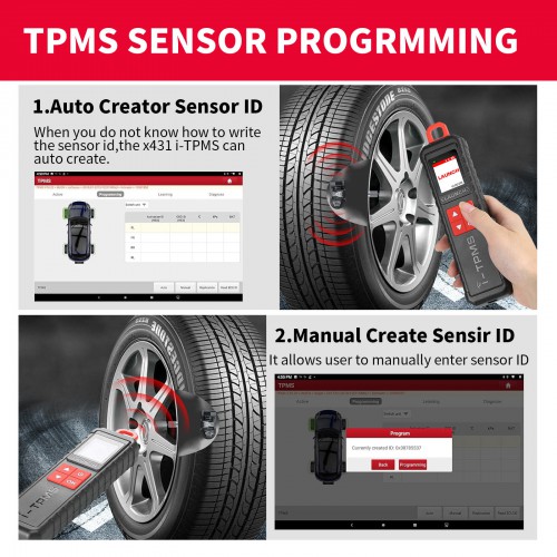 Launch X-431 TSGUN WAND i-TPMS Tire Pressure Detector Handheld Program Diagnostic Tool